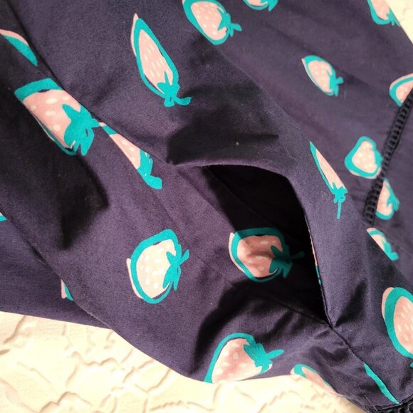 Draper James Navy Strawberry Print Midi Dress - Picture 13 of 16